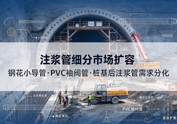 石柱注浆管细分市场扩容，隧道钢花小导管、PVC 袖阀管、桩基后注浆管需求分化